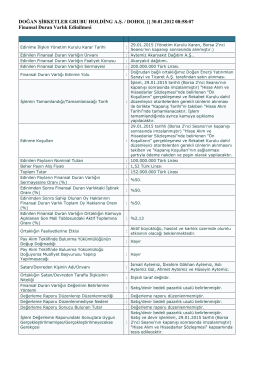 DOĞAN ŞİRKETLER GRUBU HOLDİNG A.Ş. / DOHOL [] 30.01.2012