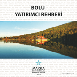 2014 Bolu Tanıtım Kitapçığı Türkçe