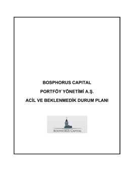 Acil Durum Planı - Bosphorus Capital