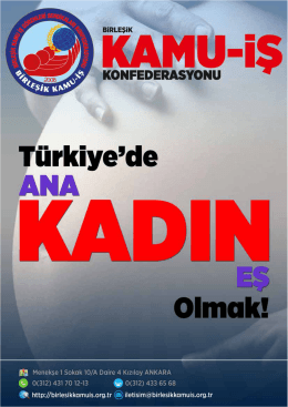 `Türkiye`de Ana, Kadın, Eş Olmak` adlı Broşürümüzü bilgisayarınıza