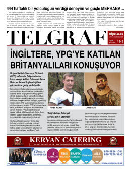 İNGİLTERE, YPG`YE KATILAN