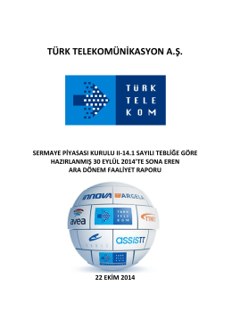 TÜRK TELEKOMÜNİKASYON A.Ş. - Türk Telekom Investor Relations