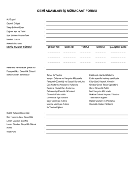 gemi adamları iş müraacat formu pdf