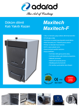 Maxitech Maxitech-F - ADARAD Döküm Ürünleri A.Ş.