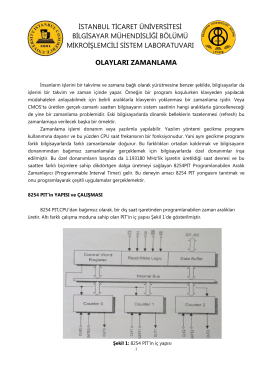 Olayları Zamanlama - İstanbul Ticaret Üniversitesi