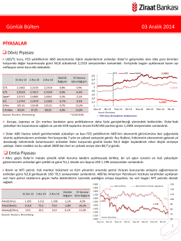 Günlük Bülten 03 Aralık 2014