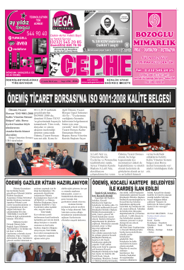 12.12.2014 Tarihli Cephe Gazetesi