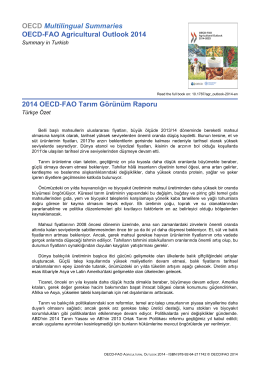 2014 FAO-OECD Tarımsal Görünüm Raporu