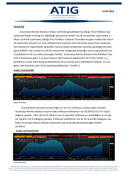 12.05.2014 AUD/USD Avustralya Merkez Bankası 6 Mayıs tarihinde