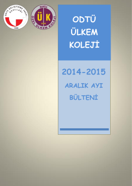 ODTÜ ÜLKEM KOLEJİ 2014-2015
