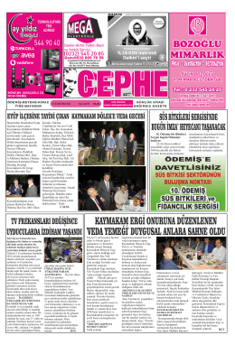 23.09.2014 Tarihli Cephe Gazetesi