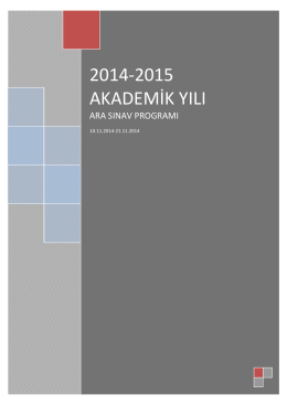 2014-2015 akademik yılı