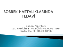 Doç. Dr. Yener KOÇ – Şişli Hamidiye Etfal EAH