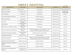 sks eğitim planı - Emsey Hospital