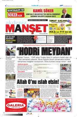 HODRi MEYDAN - Akdeniz Manşet