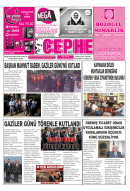20.09.2014 Tarihli Cephe Gazetesi