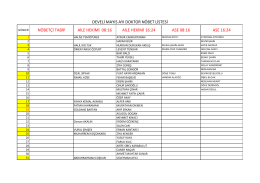 develi devlet hastanesine görevlendirilen personel listesi