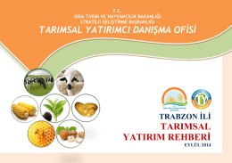 trabzon - TC Gıda Tarım ve Hayvancılık Bakanlığı