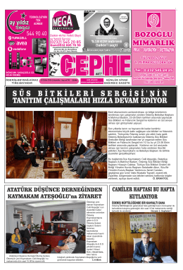15.10.2014 Tarihli Cephe Gazetesi