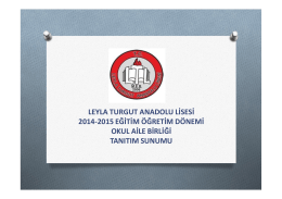 leyla turgut anadolu lisesi 2014-2015 eğitim öğretim dönemi okul