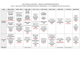 ORMAN MÜHENDİSLİĞİ BÖLÜMÜ 2014