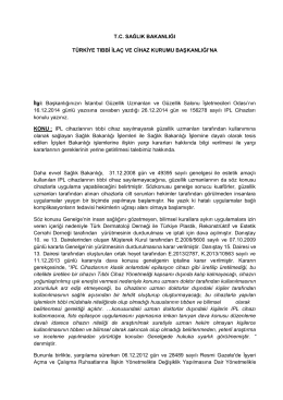 Türkiye İlaç ve Tıbbi Cihaz Kurumu Başkanlığı 26-12