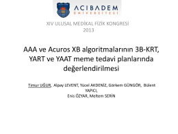 AAA ve Acuros XB algoritmalarının 3B