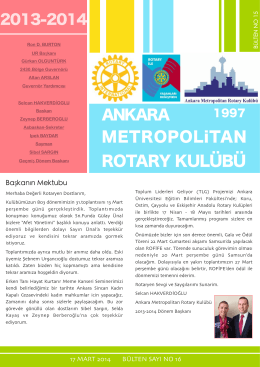 bulten 16 - Ankara Metropolitan Rotary Kulübü
