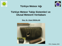 Türkiye Meteor Ağı - TÜBİTAK Ulusal Gökyüzü Gözlem Şenliği