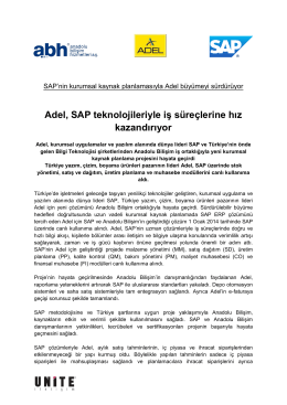 Adel Teknolojik Altyapısını SAP ve Anadolu Bilişim İle Güçlendiriyor