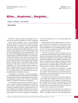 PDF - Bilim… Araştırma… Dergimiz…