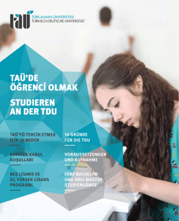 Fakülte ve Bölümler Kataloğu - Türk