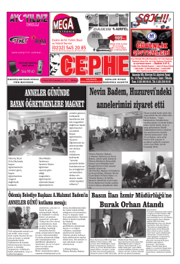 10.05.2014 Tarihli Cephe Gazetesi
