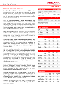 GÜNLÜK BÜLTEN - Akbank Yatırımcı