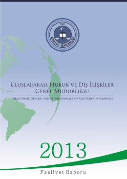 uhdigm 2013 yılı faaliyet raporu - Uluslararası Hukuk ve Dışilişkiler