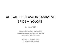 Fatma Yiğit - 4. atriyal fibrilasyon zirvesi 2015