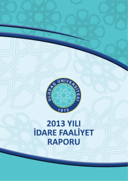 Faaliyet Raporu 2013 - Uludağ Üniversitesi