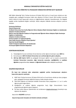 kırıkkale üniversitesi eğitim fakültesi 2014