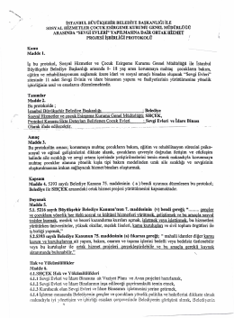 istanbul büyükşehir belediyesi ile shcek arasında işbirliği protokolü