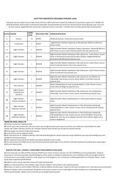 aranılan genel koşullar hacettepe üniversitesi sözleşmeli personel