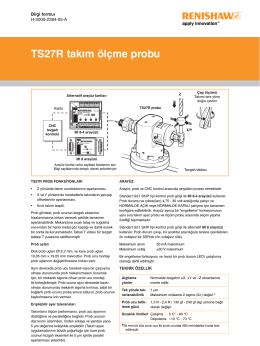 Bilgi formuı: TS27R takım ölçme probu