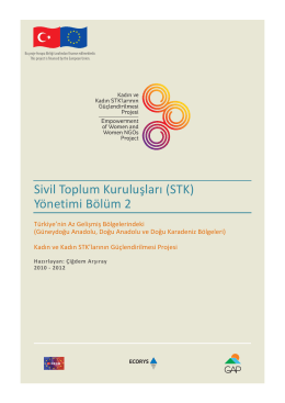 Sivil Toplum Kuruluşları (STK) Yönetimi Bölüm 2