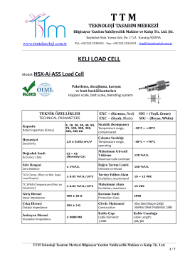 KELI HSX-A LOAD CELL - TTM Teknoloji Tasarım Merkezi