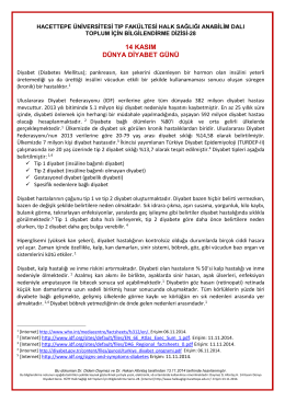 14 kasım dünya diyabet günü - Hacettepe Üniversitesi Tıp Fakültesi