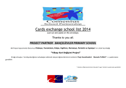 Cards exchange school list 2014