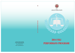 2014 yılı performans programı - Strateji Geliştirme Başkanlığı