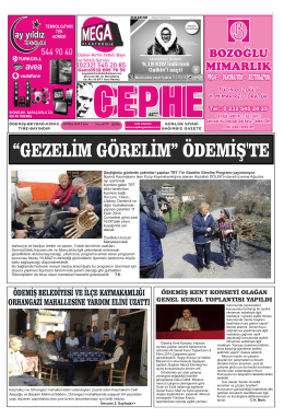 10.10.2014 Tarihli Cephe Gazetesi
