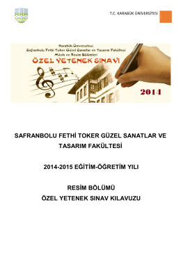 safranbolu fethi toker güzel sanatlar ve tasarım fakültesi 2014