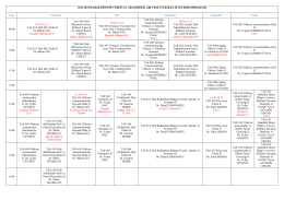 Lisansüstü Programları_2014-2015 Bahar Dönemi Haftalık Ders