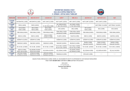 2014-2015 Eğitim-Öğretim Yılı 2. Dönem Ortak Sınav Takvimi
